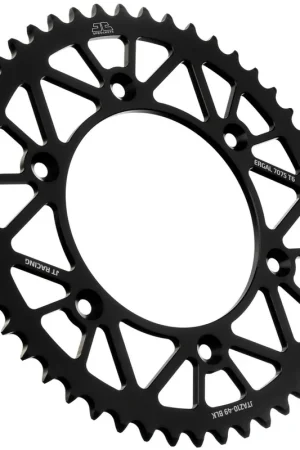JT SPROCKETS - REAR RACELITE ALU 49T BLACK, 520 - Sprockets - Lichtgewicht en Duurzaam Alleen Vandaag
